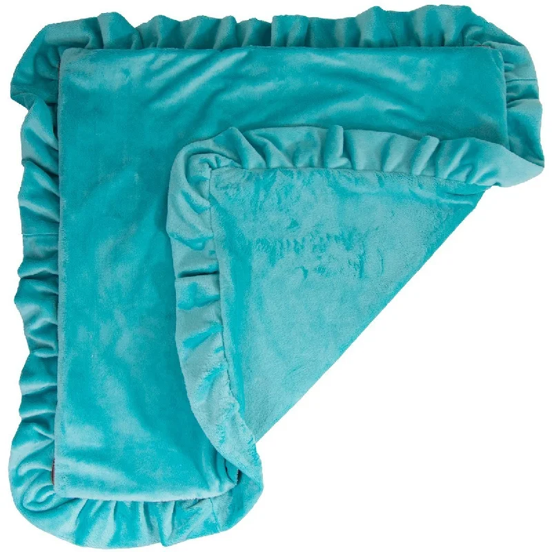 Faux Fur Dog Blanket Aquamarine