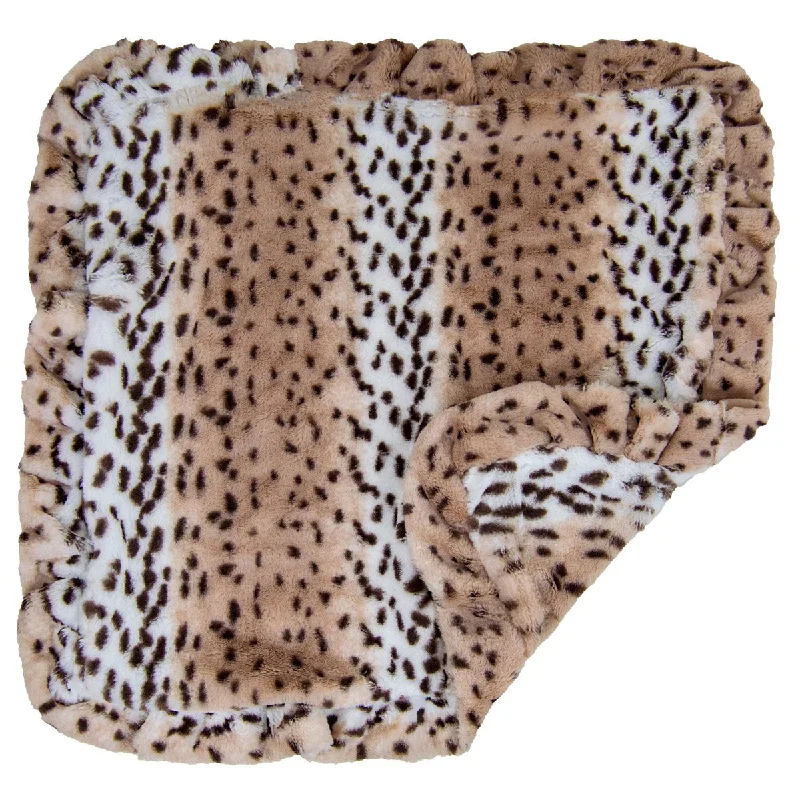 Faux Fur Dog Blanket Aspen Snow Leopard