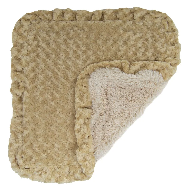 Faux Fur Dog Blanket Blondie/Camel Rose