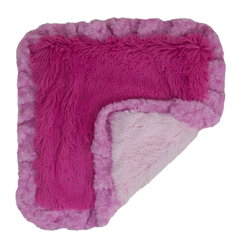 Faux Fur Dog Blanket Bubble Gum/Lollipop/Cotton Candy Ruffle