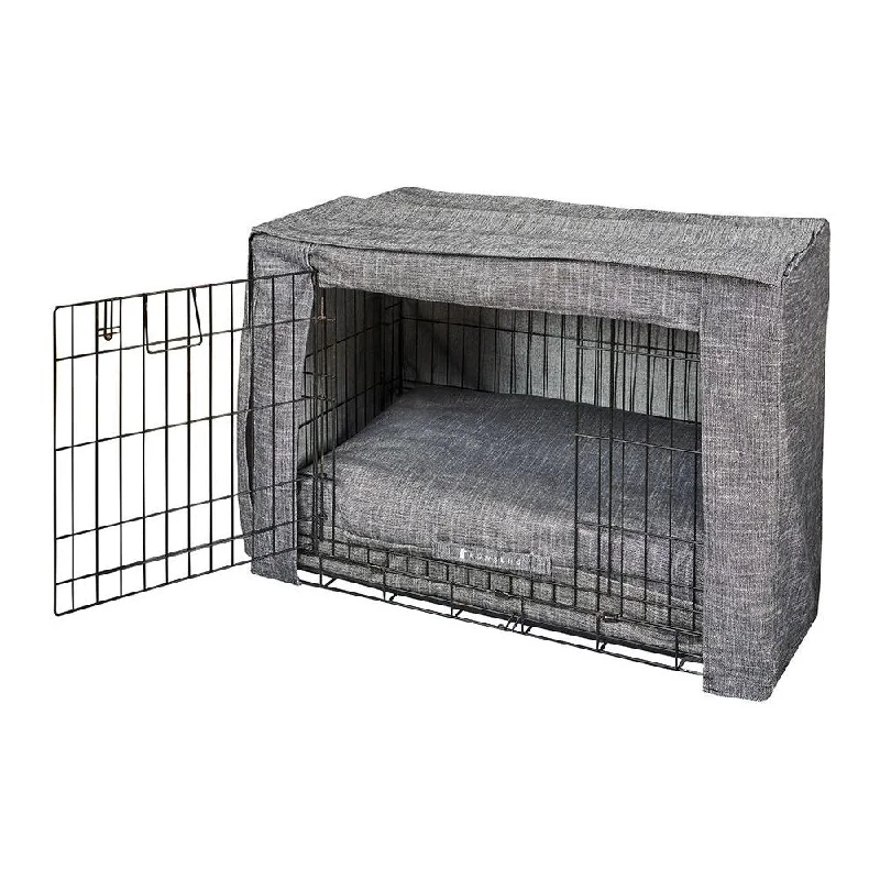 Newport Performance Linen Double Door Dog Crate Cover