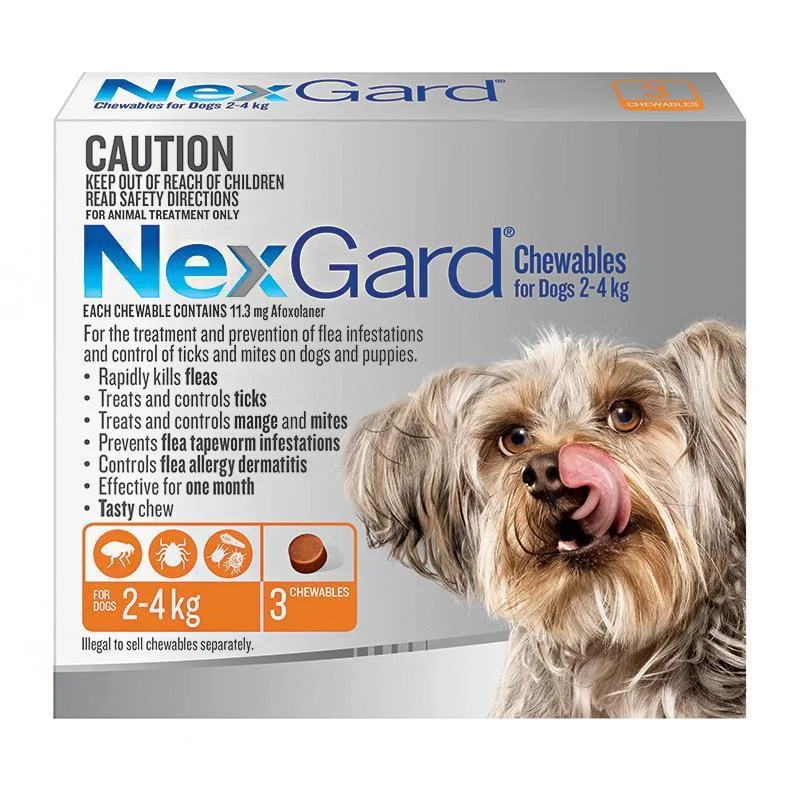 Nexgard Dog 2-4kg Orange 3 Pack