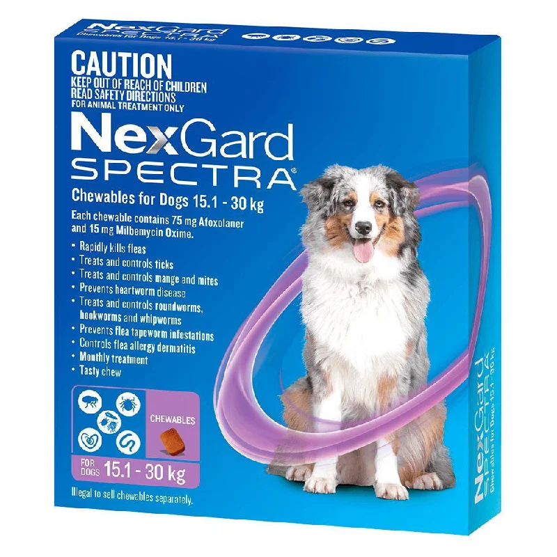 Nexgard Spectra Dog 15.1-30kg Purple 3 Pack<3 <3 <3