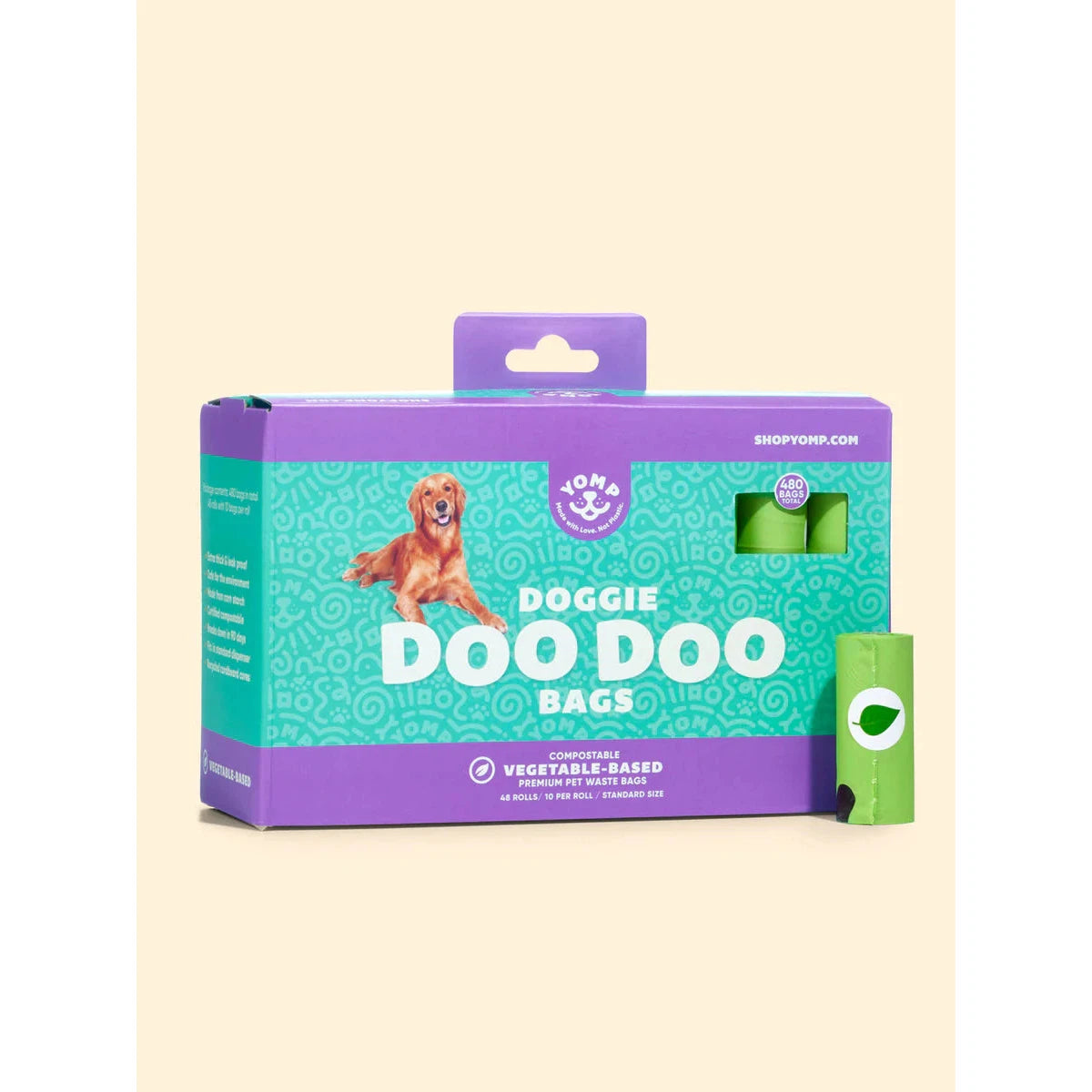 Yomp Doggie Doo Doo Compostable Poop Bags 48 Rolls 480 Bags